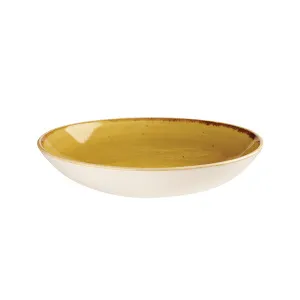 Тарелка глубокая 24,8СМ 1,13Л, без борта, Stonecast, цвет Mustard Seed Yellow Smssevb91 – купить по цене завода
