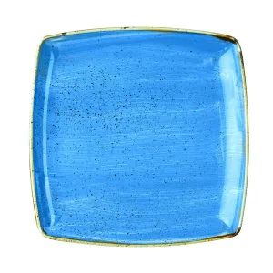 Тарелка мелкая квадратная 26,8СМ, без борта, Stonecast, цвет Cornflower Blue Scfsds101 – купить по цене завода