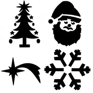 Набор трафаретов для декора D9,5См "НОВЫЙ год", 4шт. Kit Ms3 – купить по цене завода