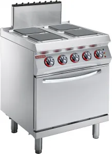 Плита электрическая c 4 конфорками Angelo Po 1G1PE2E с духовым шкафом, напольная – купить по цене завода