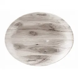Купить блюдо овальное 19,7х16см, без борта, textured prints, цвет sepia wood wseop71 – цена от завода, доставка до двери | RuOborudovanie.ru