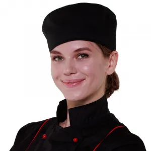 Шапочка повара Таблетка чёрная [00400] – купить в Санкт-Петербурге по цене завода