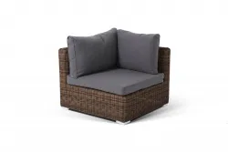 Купить модуль мебельный лунго угловой с подушками, цвет коричневый в Санкт-Петербурге – цена завода, доставка до двери | RuOborudovanie.ru
