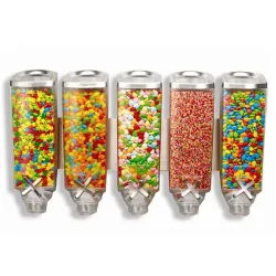 Купить диспенсер rosseto ez-pro для сыпучих продуктов, пять емкостей по 3,8л, 66х19,7см h38,1см, сталь/акри – цена от завода, доставка до двери | RuOborudovanie.ru