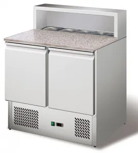 Стол для пиццы Koreco PS900 (+0/+10) гранит.столеш., 2дв, 2полки GN1/1 – купить в Санкт-Петербурге по цене завода