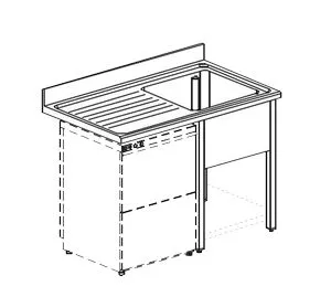 Ванна моечная Apach Chef Line Ls136-54Lwd – купить по цене завода