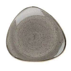 Тарелка мелкая треугольная 22,9СМ, без борта, Stonecast, цвет Peppercorn Grey Spgstr91 – купить по цене завода