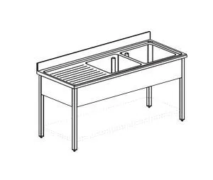 Ванна моечная Apach Chef Line L2S207-65Lw – купить по цене завода