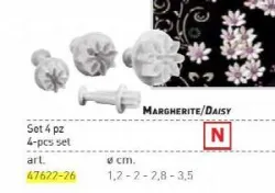 Набор куттеров Paderno для мастики 4 ШТ 1,2-3,5 СМ 47622-26 – купить в RuOborudovanie.ru с доставкой до двери Купить набор куттеров paderno для мастики 4 шт 1,2-3,5 см 47622-26 – цена от завода, доставка до двери | RuOborudovanie.ru