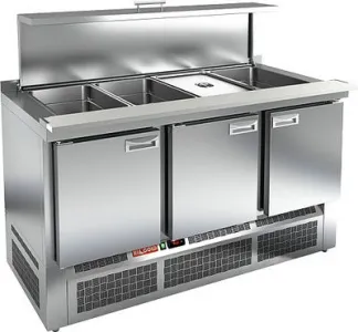 Стол для салатов Hicold SLE3-111GN с крышкой (+2+10), 3 дв, 1485х700х850мм, ниж.агрег. – купить в Санкт-Петербурге по цене завода