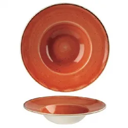 Купить тарелка для пасты 24см 0,28л, с широким бортом, stonecast, цвет spiced orange ssosvwbm1 – цена от завода, доставка до двери | RuOborudovanie.ru