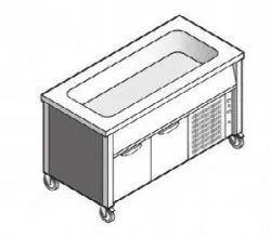 Купить прилавок для холодных блюд emainox eavr 12 8035326 с охлаждаемой ванной на нейтральном шкафу в Санкт-Петербурге – цена завода, доставка до двери | RuOborudovanie.ru
