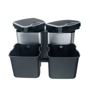 Ведро для раздельного сбора мусора, сенсорное, 2 емкости, FoodAtlas JAH-8520, 14л (7+7) – купить по цене завода