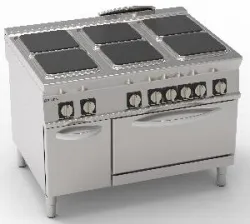 Купить плита 6 конфорочная 900 серии tecnoinox pf12e9 316039 в Санкт-Петербурге – цена завода, доставка до двери | RuOborudovanie.ru
