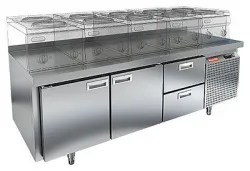 Купить стол охлаждаемый hicold gn 112/tn lt под тепл.оборуд.(-2+10), 2 двери 2 ящ, 1835х700х675 – цена от завода, доставка до двери | RuOborudovanie.ru