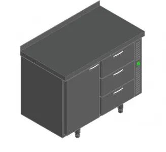 Стол с охлаждающим шкафом Hicold Sn 13/Tn P без агрегата – купить по цене завода