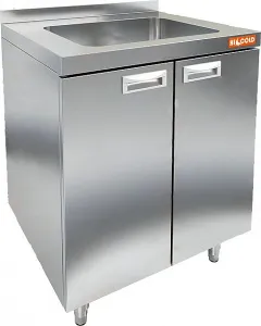 Модуль барный Hicold НБМСЗМ-6/6Б закрыт. с бортом, с мойкой (400х400х250), 600х600х850мм – купить в Санкт-Петербурге по цене завода