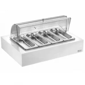 Поднос для столовых приборов с крышкой Roll-Top на дерев. Основании, цвет белый 511B3900 – купить по цене завода