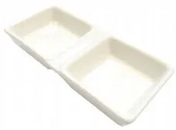 Купить менажница фарфор cameo square accessory 2-х секционная 13х6см h2,3см 713-013 – цена от завода, доставка до двери | RuOborudovanie.ru