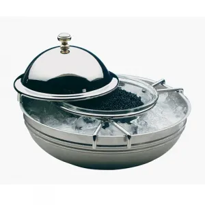 Икорница D 18 СМ S/S со стеклянной вставкой D10См 01699Aps – купить по цене завода