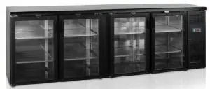Шкаф холодильный со стеклом Tefcold Cbc410G барный черный – купить по цене завода