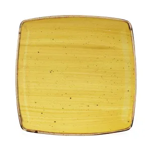 Тарелка мелкая квадратная 26,8СМ, без борта, Stonecast, цвет Mustard Seed Yellow Smssds101 – купить по цене завода