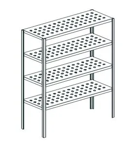 Стеллаж перфорированный Apach Chef Line Lstp20-185 – купить по цене завода