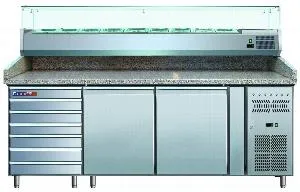 Стол холодильный Cooleq PZ2610TN-VRX380 гранит для пиццы на 428л, витрина (+2...+8) 7ящ/2дв. – купить в Санкт-Петербурге по цене завода