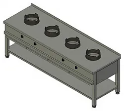Купить плита газовая вулкан-heidebrenner ksw04 wok арт.8789 – цена от завода, доставка до двери | RuOborudovanie.ru