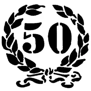Трафарет для декора D26См "ЮБИЛЕЙ 50", пластик Mask 44 – купить по цене завода