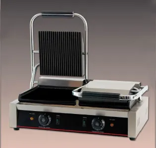 Гриль контактный Kocateq GH813EC 2-х секц. с верхн.ребристыми и нижн.плоскими пластинами – купить по цене завода