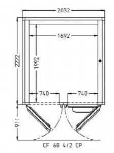 Камера расстоечная Pavailler Cf 68 4/2 Cp 60X80 2двери/4тележки – купить в Санкт-Петербурге по цене завода
