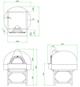 Печь для пиццы Valoriani Vesuvio Igloo 100 дровяная с подом 100 см – купить в Санкт-Петербурге по цене завода