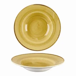 Купить тарелка для пасты 28см 0,47л, с широким бортом, stonecast, цвет mustard seed yellow smssvwbl1 – цена от завода, доставка до двери | RuOborudovanie.ru
