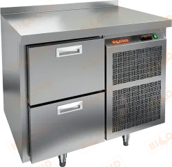 Купить стол охлаждаемый hicold sn 2/bt (-10-18), 2 ящ, 900х600х850 – цена от завода, доставка до двери | RuOborudovanie.ru