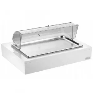 Поднос для нарезки 64Х46СМ H30См, с крышкой Roll-Top, с хладогентом, на дерев. Основании, цвет белый – купить по цене завода
