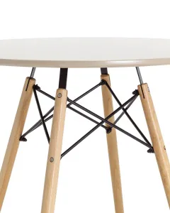Стол обеденный Eames D-800 мм, 4 ножки Бежевый обеденный нераздвижной – купить в Санкт-Петербурге по цене завода