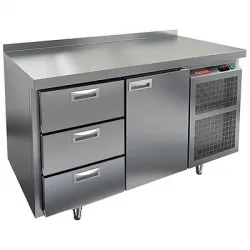 Купить стол охлаждаемый hicold sn 31/tn (-2+10), 1 дверь, 3 ящ, 1390х600х850мм – цена от завода, доставка до двери | RuOborudovanie.ru