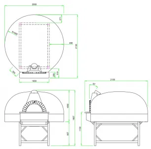 Печь для пиццы Valoriani Vesuvio Igloo 160 дровяная с подом 160 см – купить в Санкт-Петербурге по цене завода