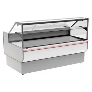 Витрина холодильная Полюс GC95 SM 1,5-1 (ВХС-1,5 Carboma GC95) (0011-9003 боковины серые, декор белы – купить в Санкт-Петербурге по цене завода