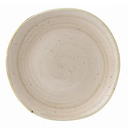 Купить тарелка мелкая "волна" 26,4см, без борта, stonecast, цвет nutmeg cream snmsog101 – цена от завода, доставка до двери | RuOborudovanie.ru