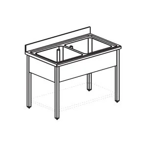 Ванна моечная Apach Chef Line L2S137-55Sh – купить по цене завода