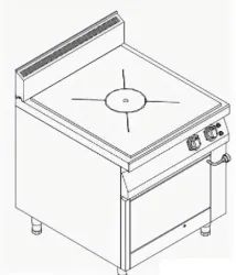 Купить плита 1 конфорочная kogast ps-t1/1 газ 900 серии – цена от завода, доставка до двери | RuOborudovanie.ru
