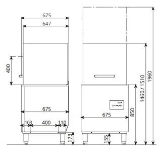 Посудомоечная машина Kocateq KOMEC-H500 B купольная с дрен.помпой – купить в Санкт-Петербурге по цене завода