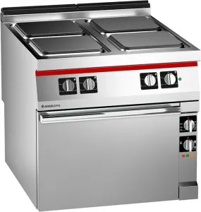Плита электрическая c 4 конфорками Angelo Po 1N1PE4EL с духовым шкафом, напольная – купить по цене завода