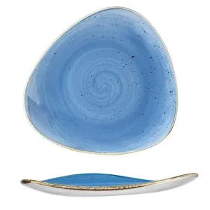 Тарелка мелкая треугольная 19,2СМ, без борта, Stonecast, цвет Cornflower Blue Scfstr71 – купить по цене завода