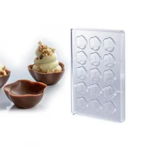 Форма для шок. "ОБОЛОЧКА миски" D40Мм H17Мм, 15 ячеек, п/к 20Gu002 – купить по цене завода