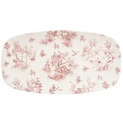 Купить блюдо прямоугольное chefs 35,5х18,9см, без борта, vintage prints, цвет cranberry toile tocxo141 – цена от завода, доставка до двери | RuOborudovanie.ru