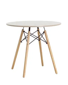 Стол обеденный Eames D-800 мм, 4 ножки Бежевый обеденный нераздвижной – купить в Санкт-Петербурге по цене завода