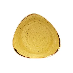 Тарелка мелкая треугольная 22,9СМ, без борта, Stonecast, цвет Mustard Seed Yellow Smsstr91 – купить по цене завода